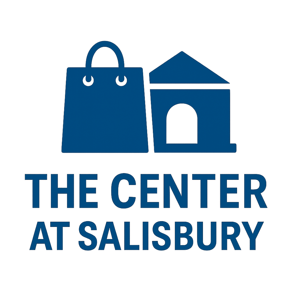 The Center at Salisbury logo in blue.