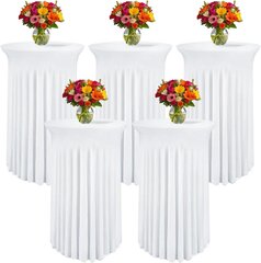 High Boy Table Covers  White
