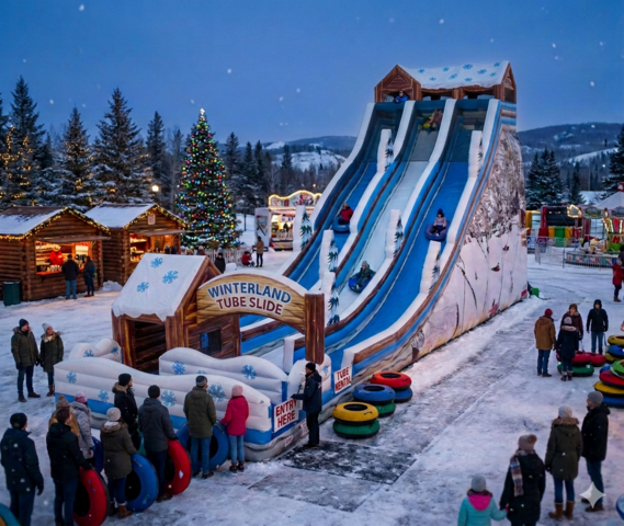 37ft  Mt Everest Alpine Double Lane Tube SLIDE