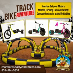 Mega Size Inflatables race track- trycycle