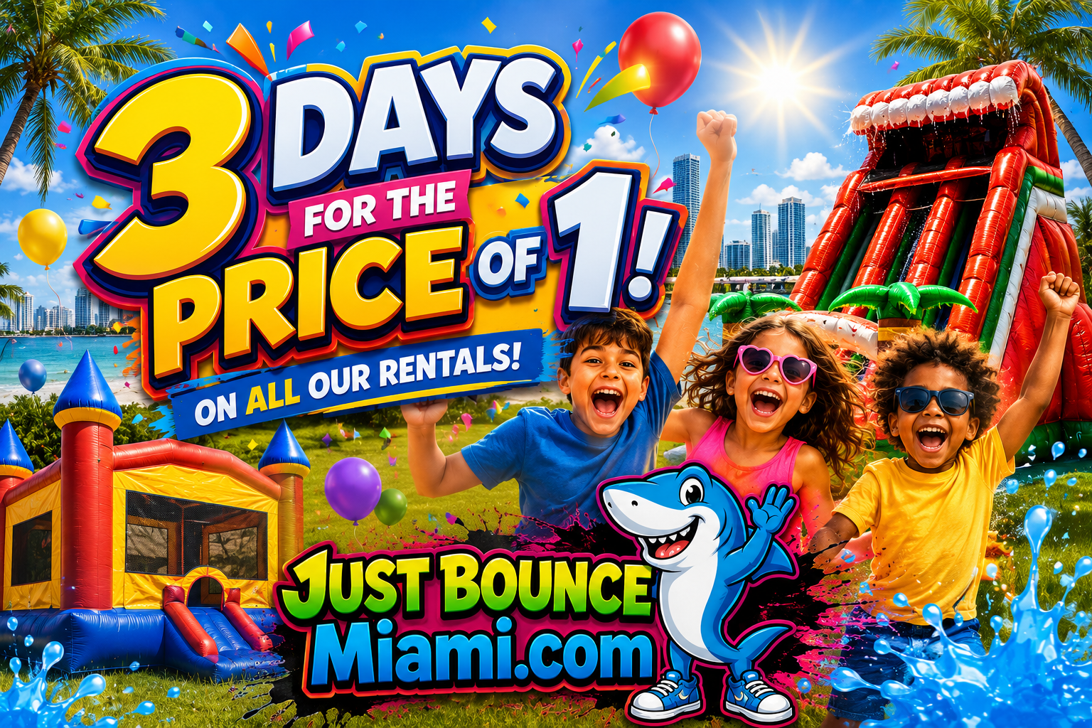 Miami Water Slide Specialists - Just Bounce Miami