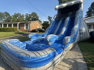 18ft Blue wave dual lane waterslide 