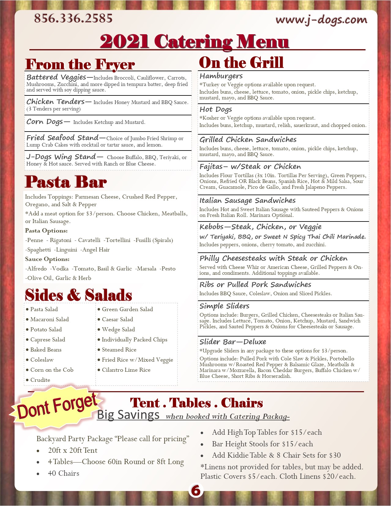 Party Catering J Dogs Catering & Amusements