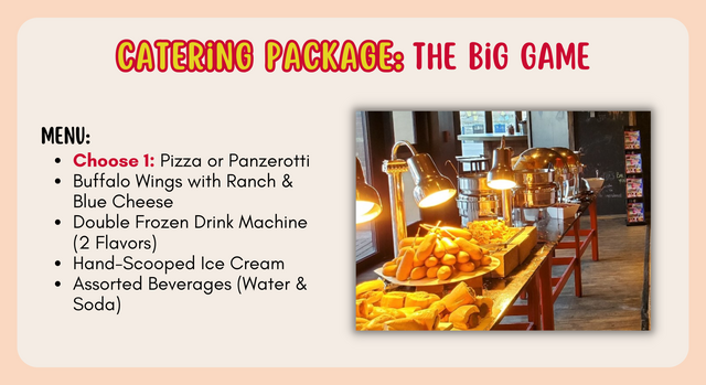   Catering Package - The Big Game