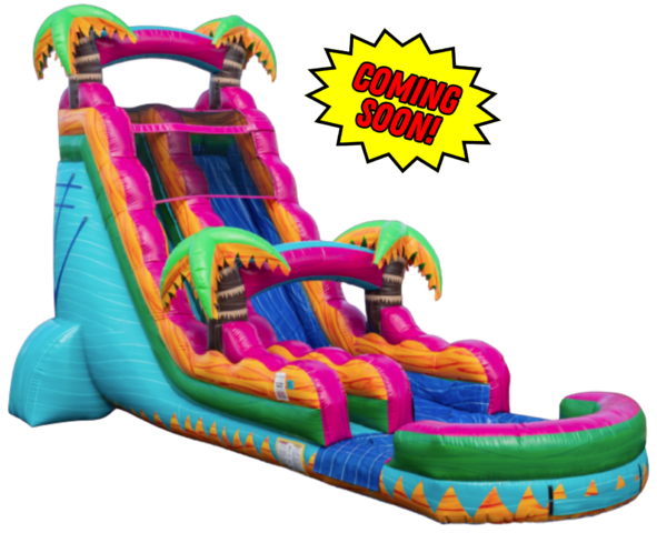 22ft Teal Crush Double Lane Slide (Wet/Dry)