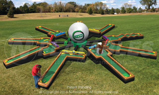 Inflatable 9 Hole Mini Golf Game