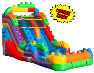 15ft Lego Double Lane Slide (Wet/Dry)