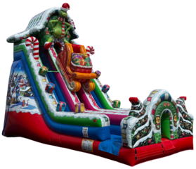 24ft Mean Green Holiday Double Lane Slide (Dry Only)