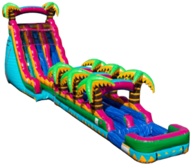 27ft Teal Crush Double Lane Slide w/ Slip & Slide (Wet Only)