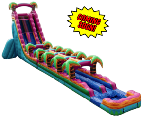 27ft Teal Crush Double Lane Slide w/ Slip & Slide (Wet Only)