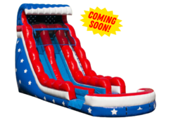 22ft Stars & Stripes Double Lane Slide (Wet/Dry)