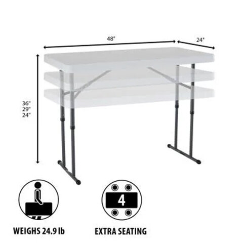 4 Foot Adjustable Height Folding Table | Metro Detroit, Michigan