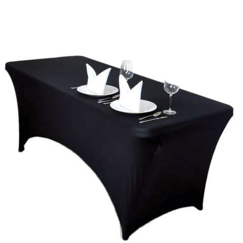 Black Spandex 6ft Table Cover