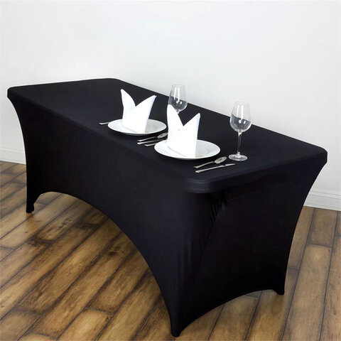 Black Spandex 6ft Table Cover