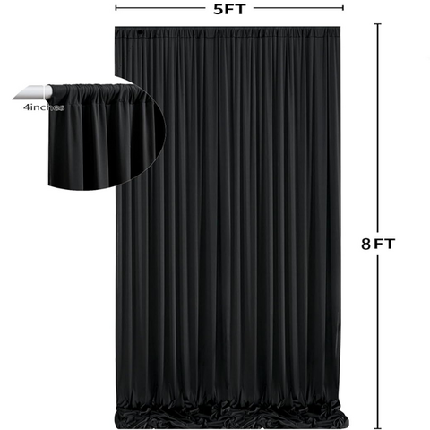 8ft PD Black Drape