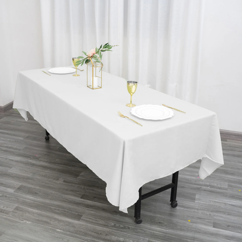 White Polyester 60x102 Table Cover