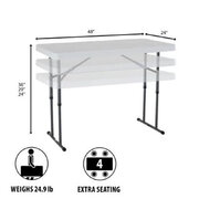 4ft Adjustable Height Table