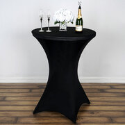 Black Spandex Cocktail Table Cover