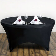 Black Spandex 60" Round Table Cover