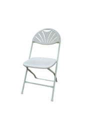 Eggshell Fan Back Folding Chair