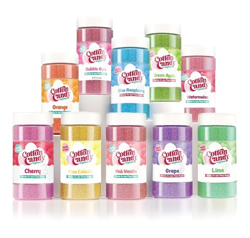 Cotton candy sugar flavors 