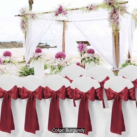 Chair Sashes Burgundy Color 