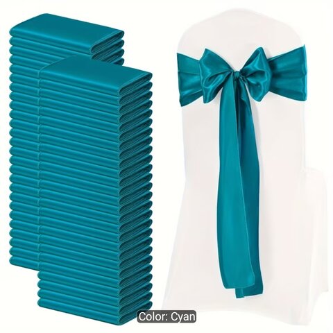 Chair Sashes Cyan Color 