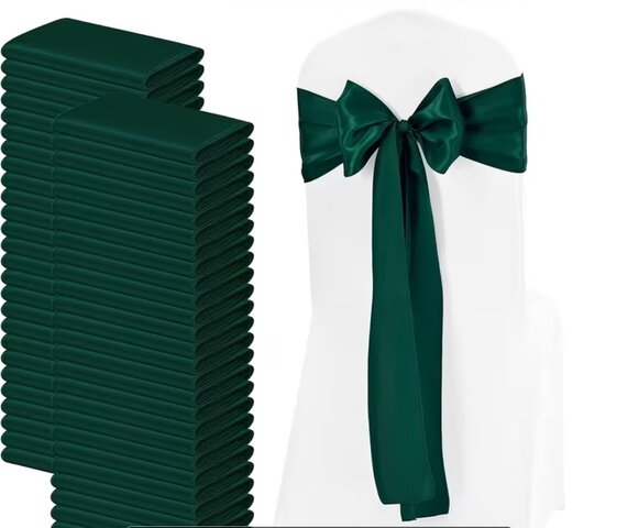Chair Sashes Dark Green Color 