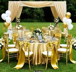 Chairs Sashes Gold Color 