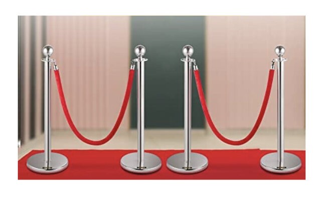 4 Post Silver Stanchions 