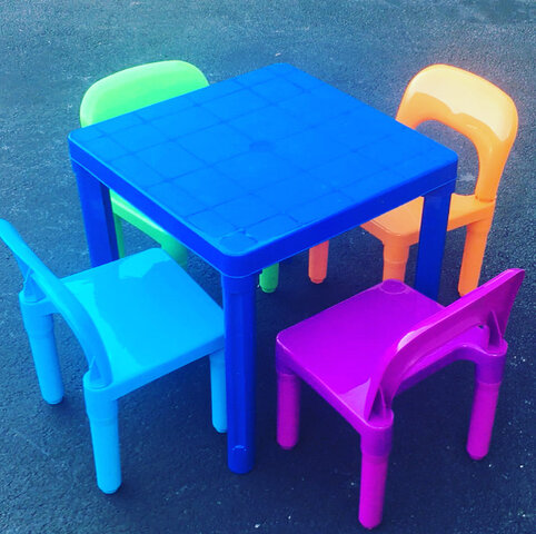 Childrens Colorful Chairs Sets of 4 Only (No Tables)