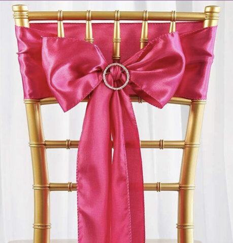 Fuchsia  chair sashes