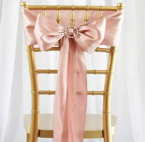 Dusty Rose Satin Chair Sash