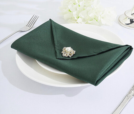 Hunter Green Napkin Wrinkle Resistant