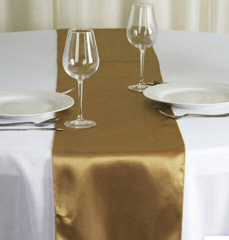 Gold Satin Table Runner