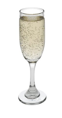 Tapered Glass Champagne Flutes, 6.25 oz.