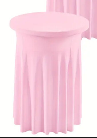 32”x43” Pink Spandex Fitted Highboy Tablecloth 