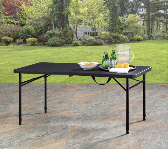 4 ft Black Adjustable Height Folding Tables