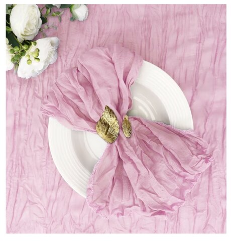 Pink Cheesecloth Napkins