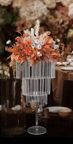 Round 3 Tier Acrylic Chandelier Centerpiece