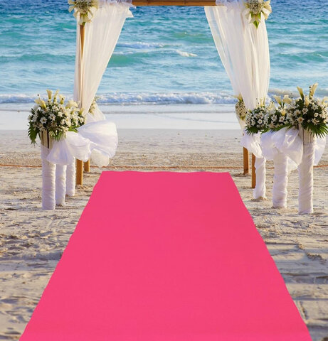 Pink Red Carpet Rug Runner  20’x2’4”