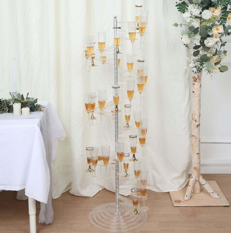 Acrylic Spiral Champagne Wall 40 Slots