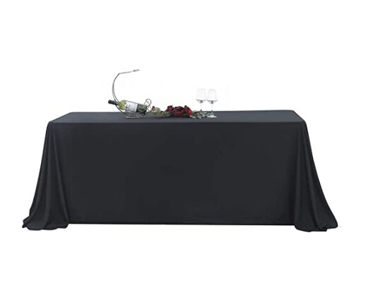 Black Rectangle Tablecloth 90 x 132