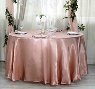 Dusty Pink Round Satin Tablecloths (120”)