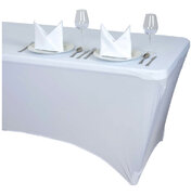 White 6’ Spandex Tablecloth 