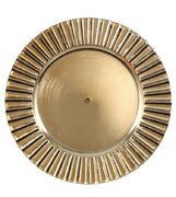Gold Fluted Charger Plates, 13-in.