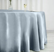 Dusty Blue Satin Round Tablecloths 120