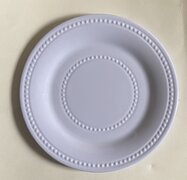 White Beaded Plates