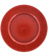 13” Red Beaded Charger Plates