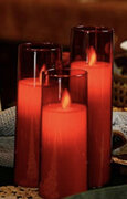 3 Set Red Realistic Moving Wick LED Flames 